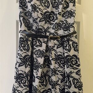 Liz Claiborne Black and White Patterned Dress